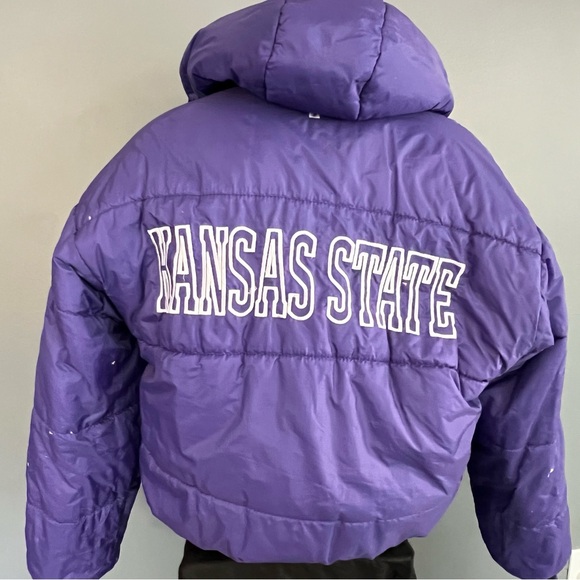 Vtg Reversible Kansas State Wildcats KSU NCAA 90’s Pro Player Puffer Jacket L - Picture 9 of 15